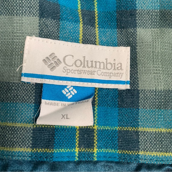 Columbia Omni-Shield Blue Plaid Wool Blend Hooded Coat Size XL - Picture 10 of 11